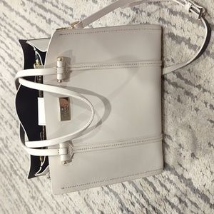 Kate Spade New York Arbour Hill Elodie Bag off white exterior and black interior